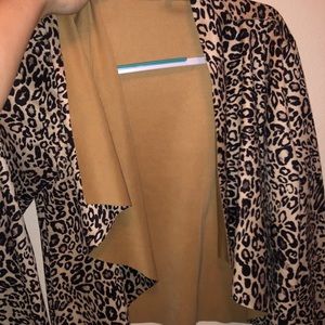 Suede cheetah print jacket